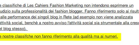 Classifica dei fashion blog più seguiti di LesCahiers: perché non è affidabile