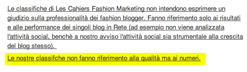 Classifica dei fashion blog più seguiti di LesCahiers: perché non è affidabile