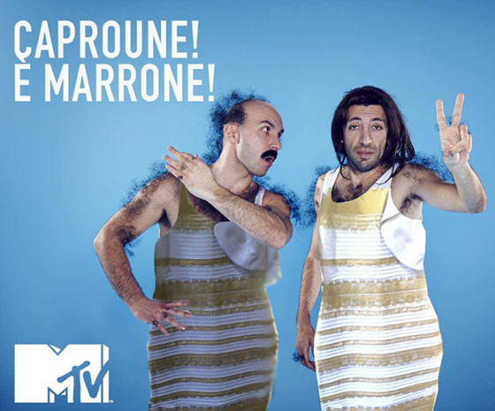 Maccio, Mtv, #TheDress: i geni del marketing (e non solo) sempre sul pezzo, #thedress, brand #thedress, meme #thedress, white and gold, black and blue, #whiteandgold #blackandblue,