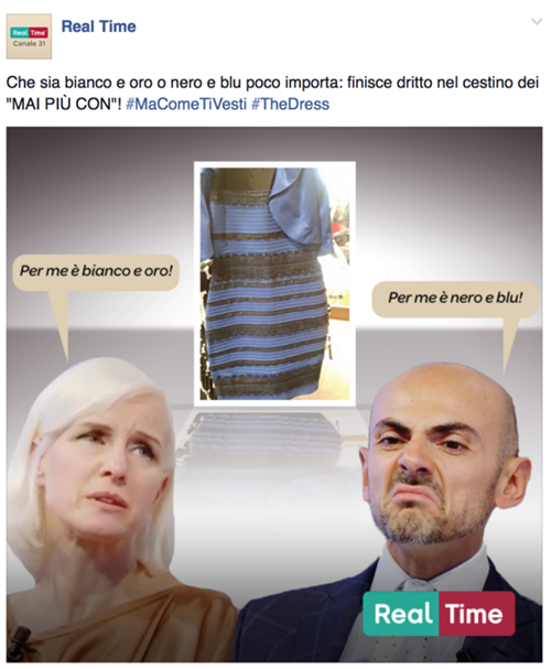 realtime, #TheDress: i geni del marketing (e non solo) sempre sul pezzo, #thedress, brand #thedress, meme #thedress, white and gold, black and blue, #whiteandgold #blackandblue,