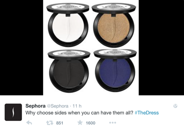 Sephora, #TheDress: i geni del marketing (e non solo) sempre sul pezzo, #thedress, brand #thedress, meme #thedress, white and gold, black and blue, #whiteandgold #blackandblue,